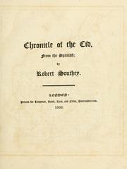 Cover of: Chronicle of the Cid by Robert Southey