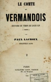 Cover of: Le comte de Vermandois: histoire du temps de Louis XIV, 1683