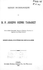 Notice nécrologique du R.P. Joseph Henri Tabaret