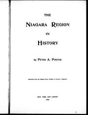 Cover of: The Niagara region in history by Peter A. Porter