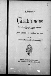 Carabinades by Ernest Choquette