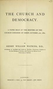 The church and democracy by H. W. Watkins