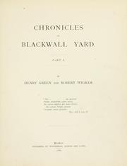 Chronicles of Blackwall Yard by Henry Green
