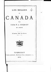 Cover of: Les Belges au Canada