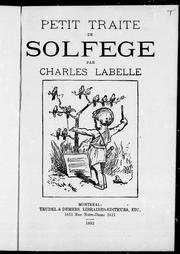 Cover of: Petit traité de solfège