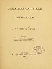 Cover of: Christmas carillons, and other poems
