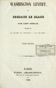Cover of: Washington Levert et Socrate le blanc by Léon Gozlan