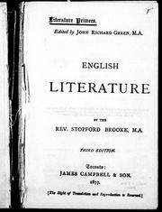 Cover of: English literature by by Stopford Brooke.