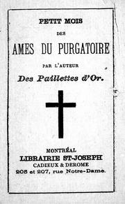 Cover of: Petit mois des âmes du purgatoire by Adrien Sylvain