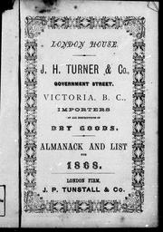 Cover of: Almanack and list for 1868 by J.H. Turner & Co.