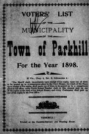 Cover of: Voters' list of the municipality of the town of Parkhill for the year 1898
