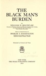 Cover of: The Black man's burden