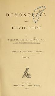 Cover of: Demonology and devil-lore by Moncure Daniel Conway
