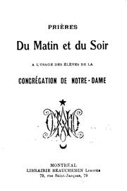 Cover of: Prières du matin et du soir by 