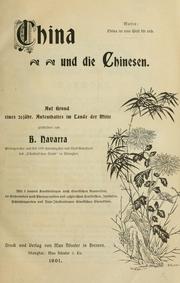 Cover of: China und die Chinesen by Bruno Navarra