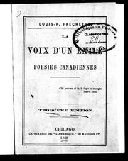 Cover of: La voix d'un exilé: poésies canadiennes
