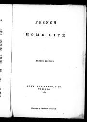 Cover of: French home life