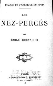 Cover of: Les Nez-Percés