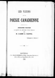 Cover of: Les Fleurs de la poésie canadienne