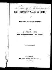 The Prince of Wales in India, or, From Pall Mall to the Punjaub by J. Drew Gay