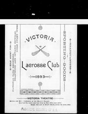 Schedule of games to be played by the British Columbia Amateur Lacrosse Association, 1893