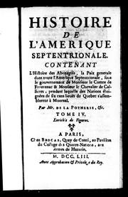 Cover of: Histoire de l'Amerique septentrionale by Claude-Charles Bacqueville de La Potherie