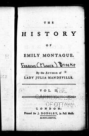 Cover of: The history of Emily Montague