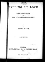 Cover of: Falling in love by by Grant Allen.