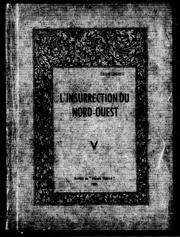 Cover of: L'insurrection du Nord-Ouest