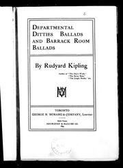 Cover of: Departmental ditties, ballads and barrack room ballads by by Rudyard Kipling