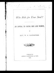 Cover of: Who bids for your soul?: an appeal to young men and women