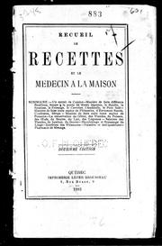 Recueil de recettes et le médecin à la maison
