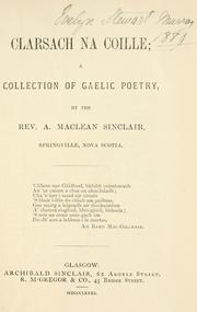 Cover of: Clsach na coille by by A. Maclean Sinclair.