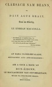 Cover of: Clsach nam beann, no, Dn agus ain, ann an Gaelig by Evan MacColl