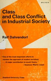 Cover of: Class and class conflict in industrial society. by Ralf Dahrendorf