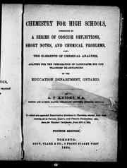 Cover of: Chemistry for high schools by Knight, A. P.