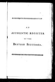 Cover of: An Authentic register of the British successes by 