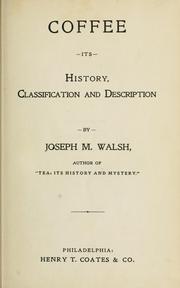 Cover of: Coffee by Joseph M Walsh