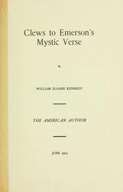 Cover of: Clews to Emerson's mystic verse