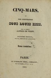 Cover of: Cinq-mars, ou, Une conjuration sous Louis XIII