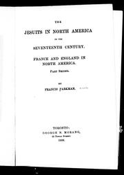 Cover of: The Jesuits in North America in the seventeenth century by Francis Parkman