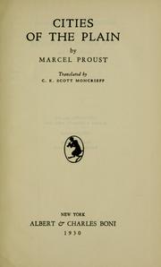 Cover of: Cities of the plain by Marcel Proust