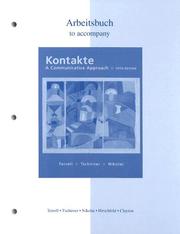 Cover of: Workbook/Laboratory Manual to accompany Kontakte: A Communicative Approach