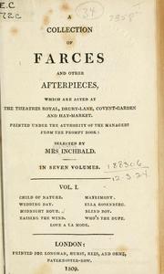 Cover of: A collection of farces and other afterpieces by Mrs. Inchbald