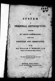 Cover of: A system of temporal retribution, vindicated by various considerations drawn from scripture and observtion