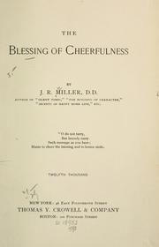 Cover of: blessing of cheerfulness