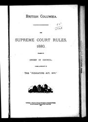 Cover of: The Supreme Court rules, 1880 by 
