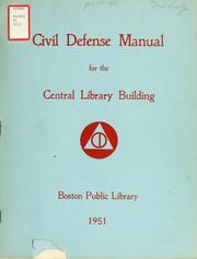 Cover of: Civil defense manual for the central library building.