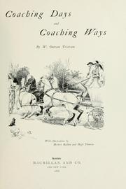 Cover of: Coaching days and coaching ways by W. O. Tristram