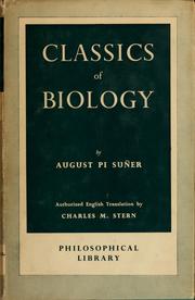 Cover of: Classics of biology. by Pi Suñer, Augusto